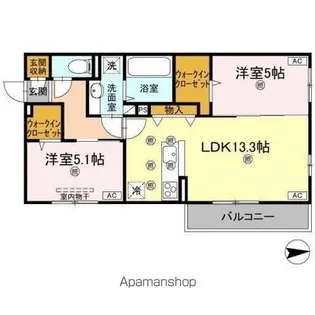 コンフォリア木太【2階】の間取り
