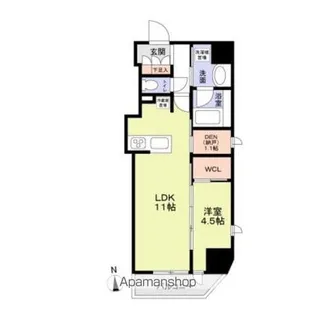 ジオエント中野【8階】の間取り