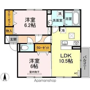 ヴィラコートII【1階】の間取り