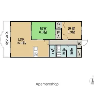 WEST【3階】の間取り