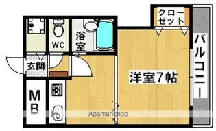 1Kの間取り画像