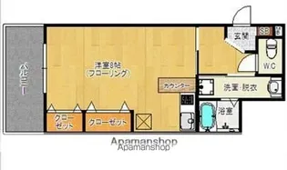 ラフィネス薬院ウエストタワー【7階】の間取り