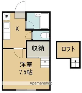 エクシア仙台【201号室】の間取り