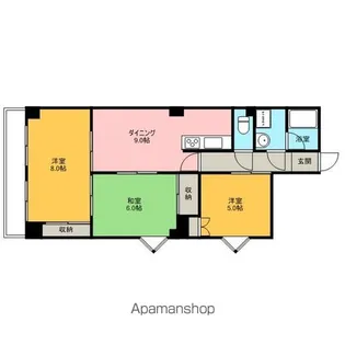 グレイシス葵【3階】の間取り