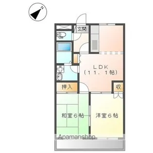 滋賀県彦根市高宮町【マンション】の間取り