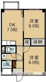 フローラ青柳(フローラアオヤギ)【201号室】の間取り