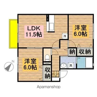 ブルーム【1階】の間取り