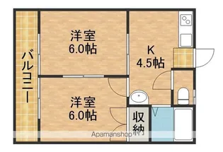 メゾンアトランタ【101号室】の間取り