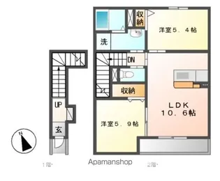 ビューコート【2階】の間取り