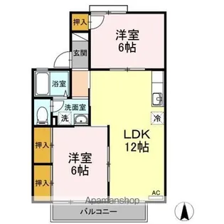 セジュール西村 A棟【2階】の間取り