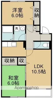 フラワーパーク花長Ⅰ番館【102号室】の間取り