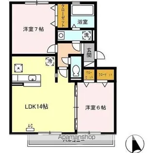 パルテール【1階】の間取り