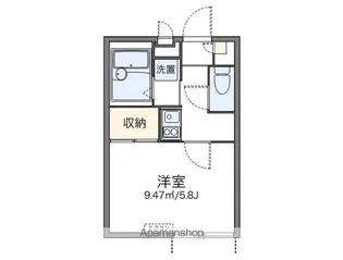 レオパレスグレンツェ木戸【102号室】の間取り