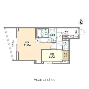 クラリティア都立大学【2階】の間取り