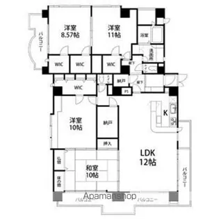 Cent Bouno【9階】の間取り