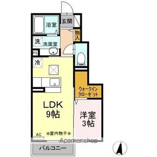 エバーグリーン【1階】の間取り