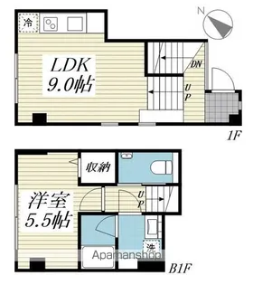 サリースマイル参番館【101号室】の間取り