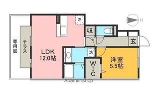 フラッツ福井東町【1階】の間取り
