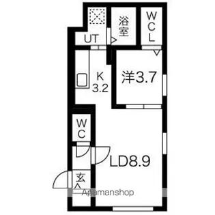 ブルーイング西町北【2階】の間取り