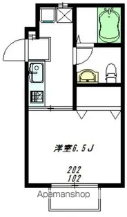 CASA M(カーサエム)【102号室】の間取り