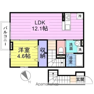 エスペランサ岩切【2階】の間取り
