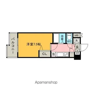 メゾン・ド・ヴィレ 大濠【305号室】の間取り