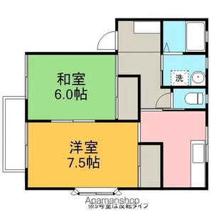 メゾンソレイユB【101号室】の間取り