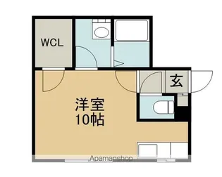 ポラリス文教大前【102号室】の間取り