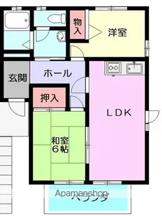 ディアス牛久【202号室】の間取り