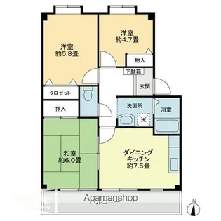 フォブール城南【2階】の間取り