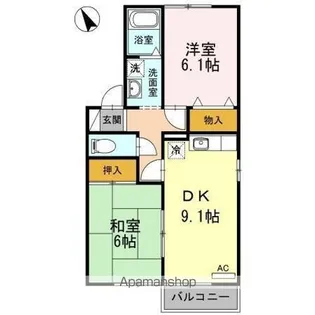 セジュール富貴ノ台【2階】の間取り