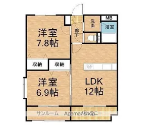 B−MAIMAI【307号室】の間取り