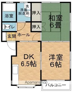 レジデンス千野【I102号室】の間取り