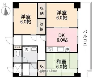 ドミール松縄【3階】の間取り