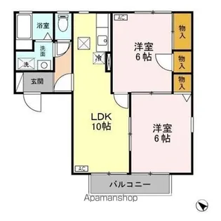 ハイカムール松園【1階】の間取り
