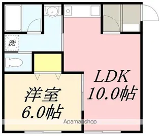 ラパンルージュ【102号室】の間取り