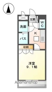 ウェル IZUMI【1階】の間取り