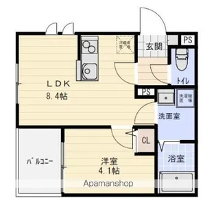 レヴァレント黒崎【2階】の間取り