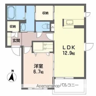 プロムナード南ヶ丘A【1階】の間取り