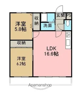 エントピアアイランド【3-C号室】の間取り