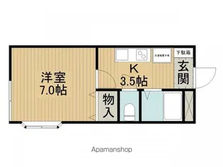 長峰ビーチハウス【101号室】の間取り