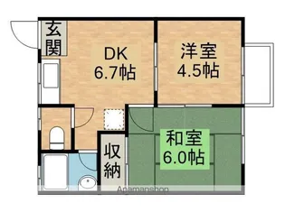 奥村ハイツⅡ【13号室】の間取り