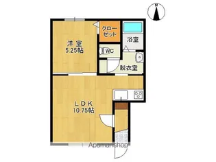 1LDKの間取り画像