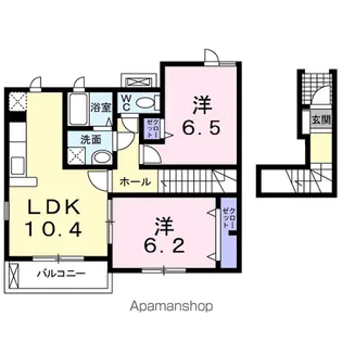 プラウド弐番館【2階】の間取り