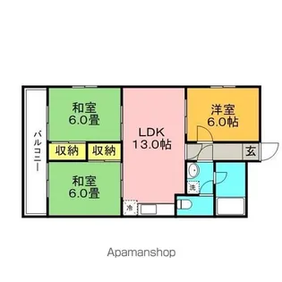 光風ハイツ【3階】の間取り