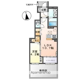 フェリーチェ瀬戸【1階】の間取り