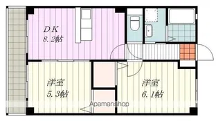 フォブール道後【304号室】の間取り
