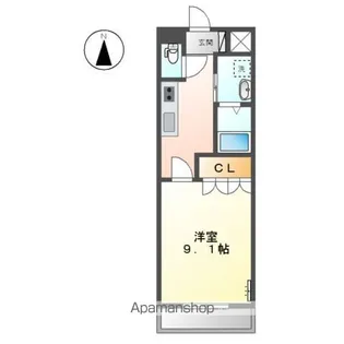 ルーエンハイム切戸【2階】の間取り