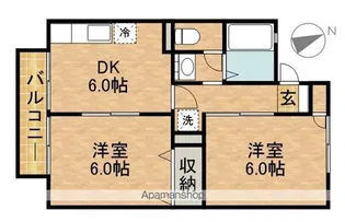 セジュールエイトB【1階】の間取り
