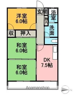 レジデンスひまわり【402号室】の間取り